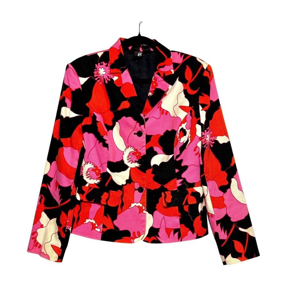 Essentials G Artsycore Floral Blazer Womens Size 12 Maximalist‎ Power Dressing